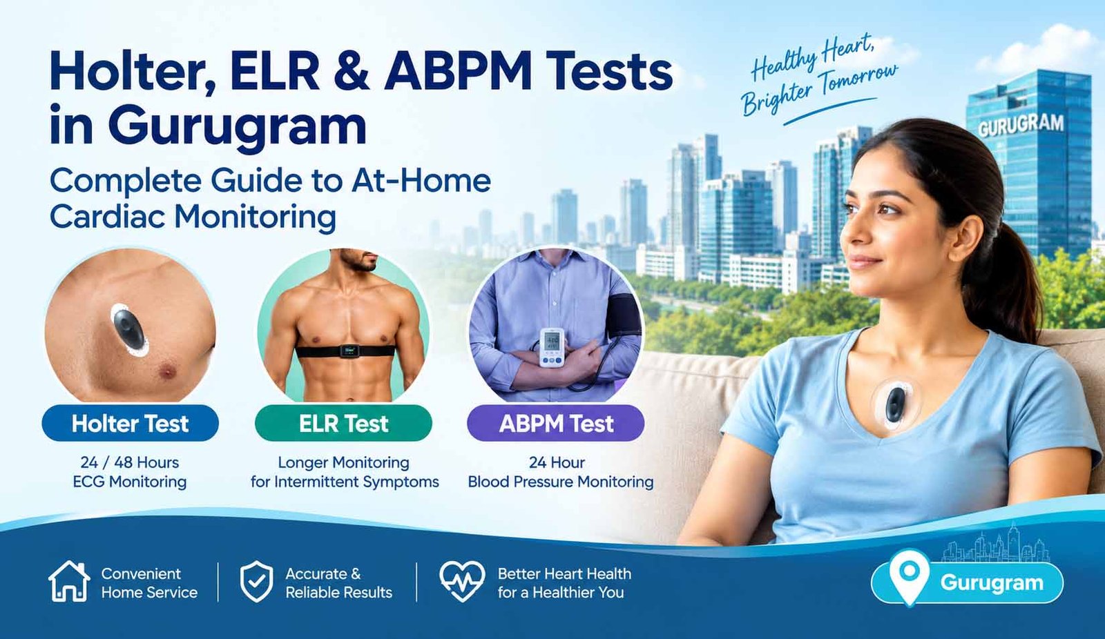 Holter, ELR & ABPM Tests in Gurugram: Complete Guide to At-Home Cardiac Monitoring